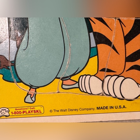 Playskool Wood Tray Disney Aladdin Jasmine & Rajah Wooden Puzzle #287-06 8 Pc - Picture 5 of 7